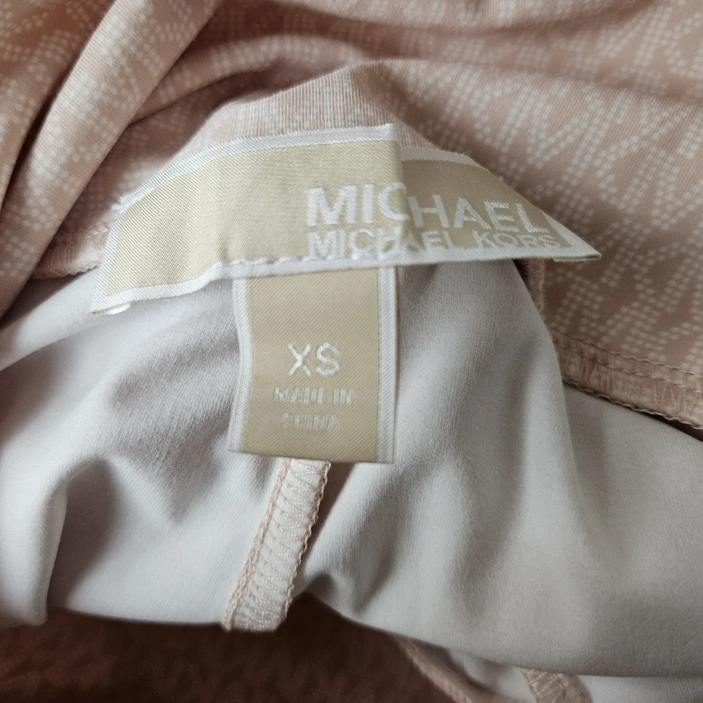 Michael Kors Logo Nylon Blend Bike Shorts‎ Lt. Pink Size Xs